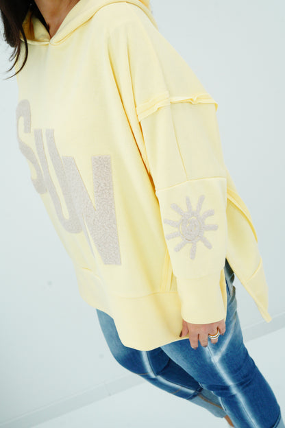 Sweatshirt in Vanillegelb (Oversize)