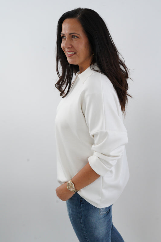 Shirt in Wollweiß (42-46)