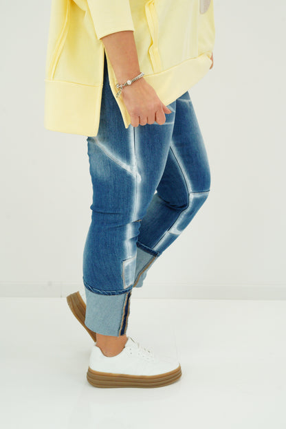 Jeans in Stonewashed mit Batik (S-XL)