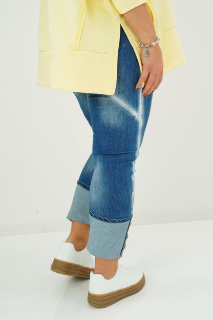 Jeans in Stonewashed mit Batik (S-XL)