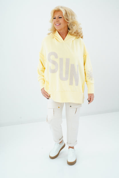 Sweatshirt in Vanillegelb (Oversize)