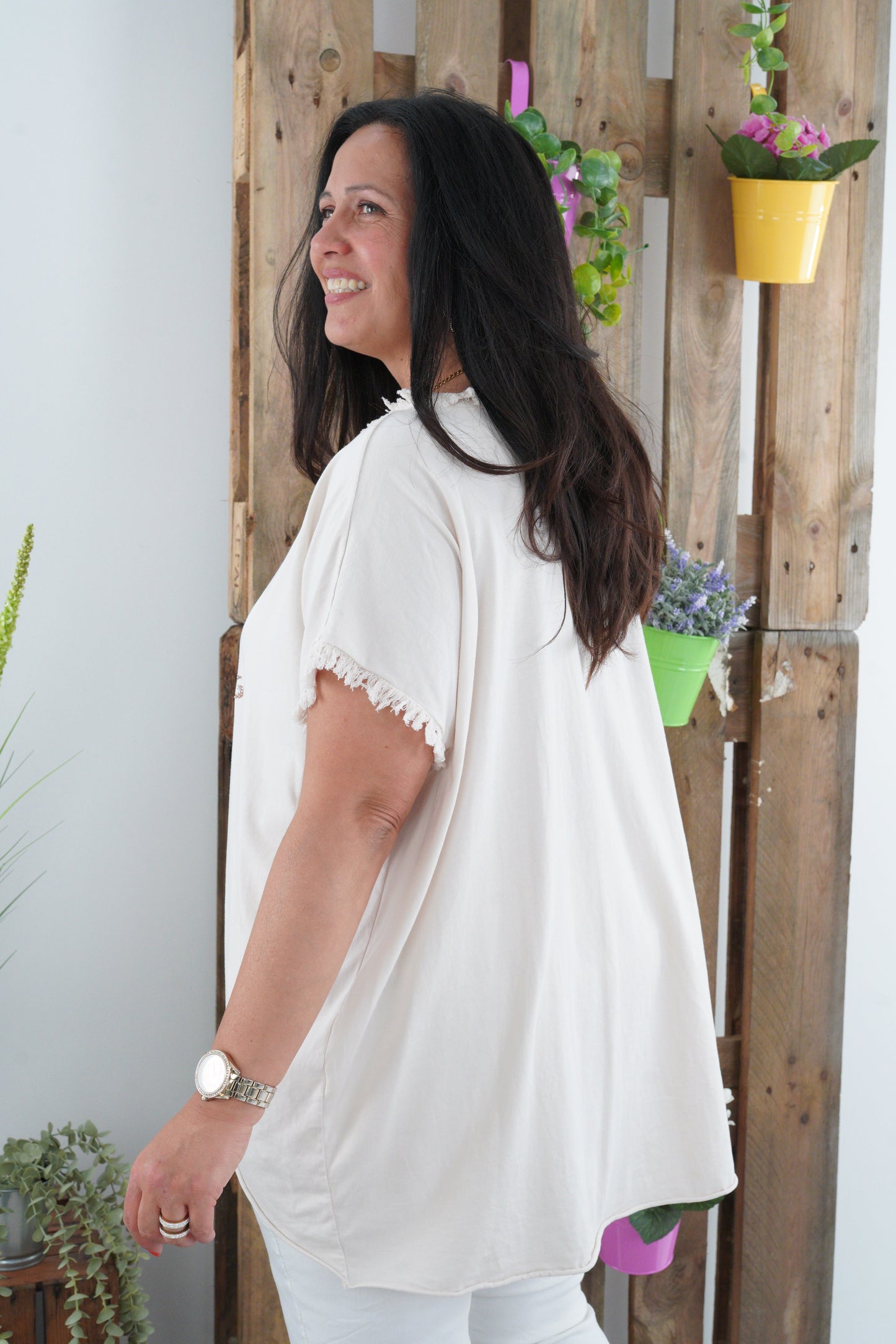 Shirt in Beige-Glitzer (42-46)
