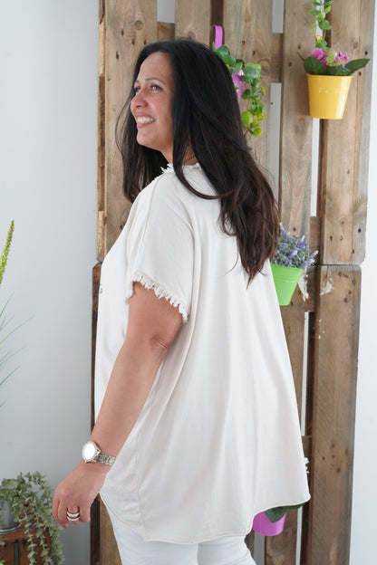 Shirt in Beige-Glitzer (42-46)
