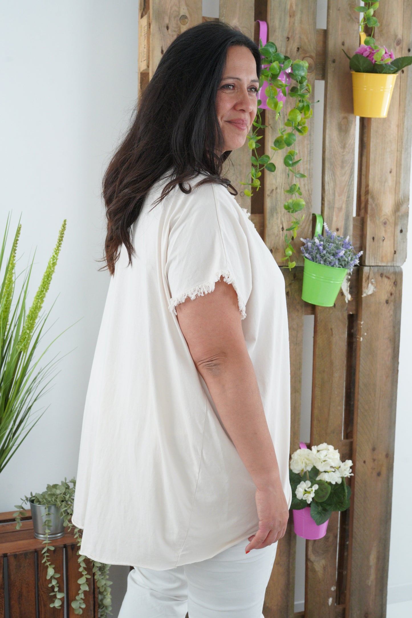 Shirt in Beige-Glitzer (42-46)
