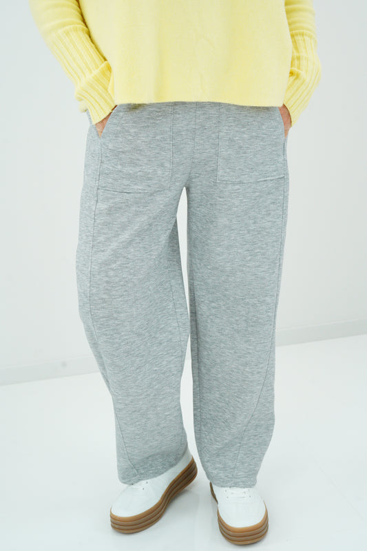 Hose in Hellgrau meliert (38-42)