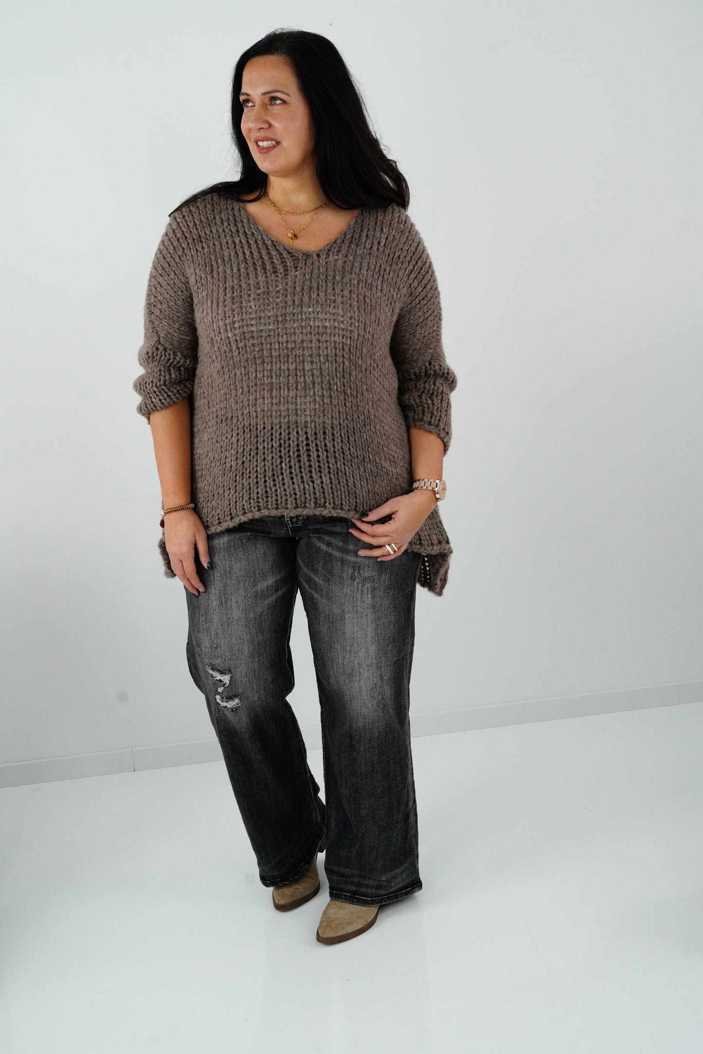 Pullover in Taupe (40-46)