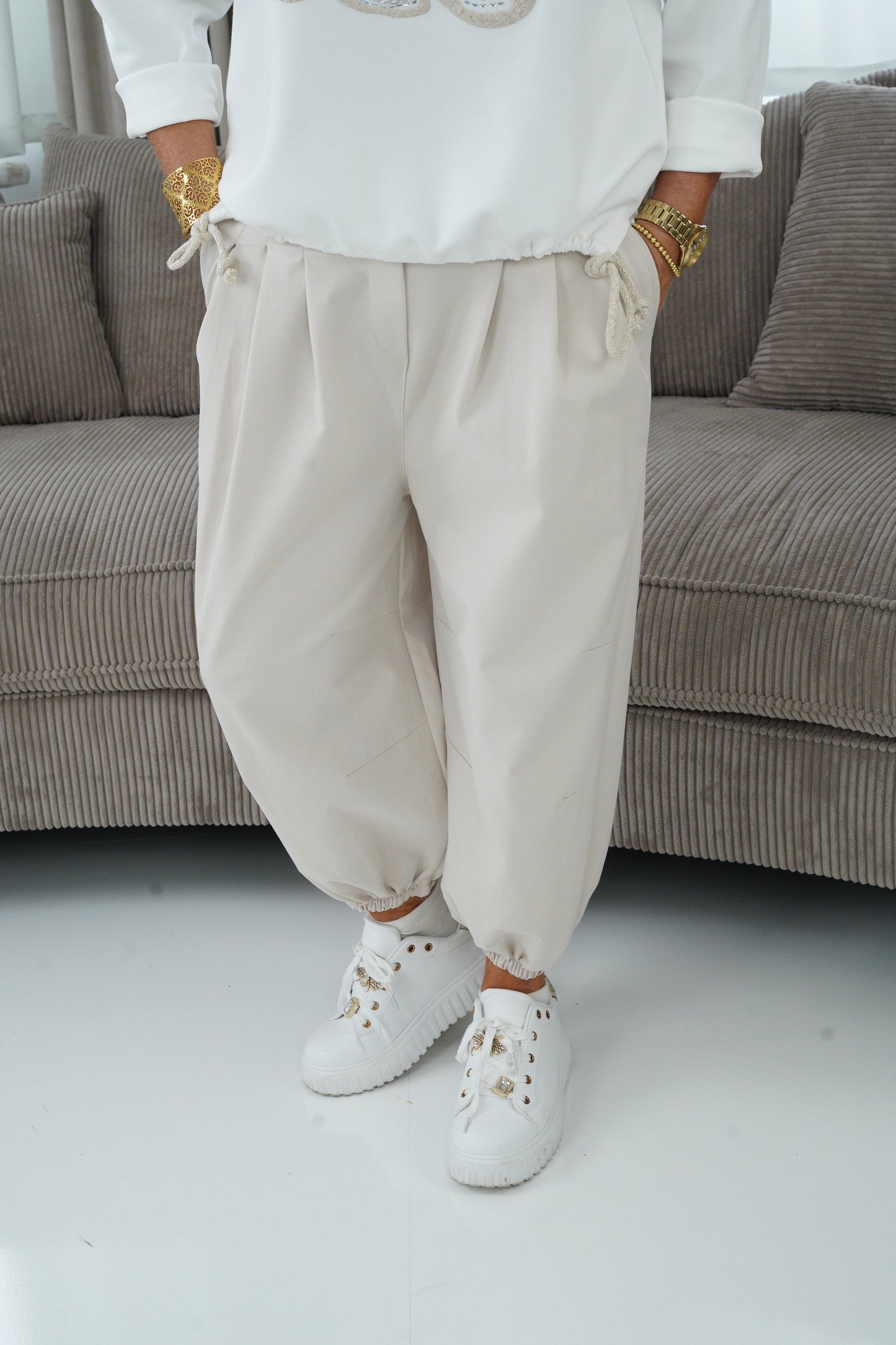 Joggpant in Beige (38-42+)