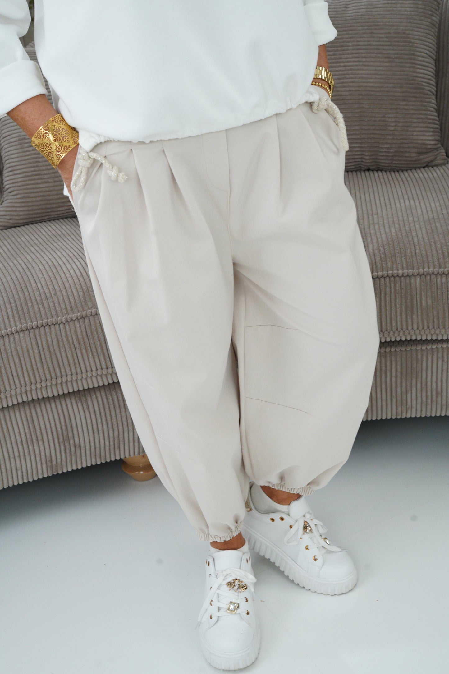 Joggpant in Beige (38-42+)
