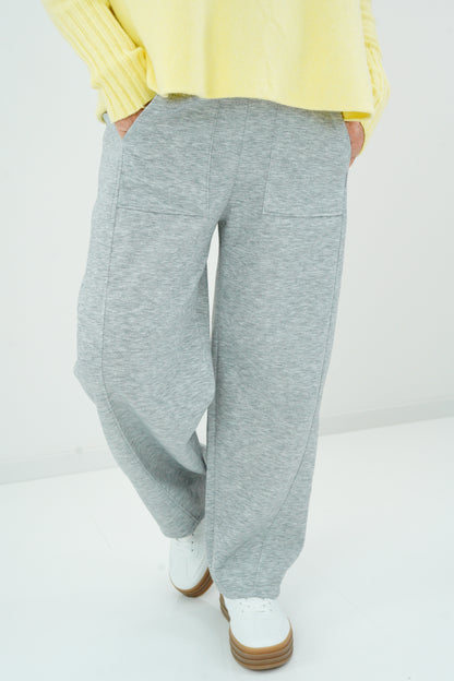 Hose in Hellgrau meliert (38-42)