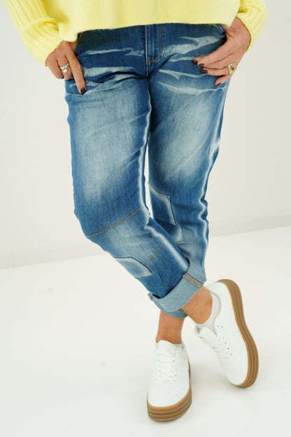 Jeans in Stonewashed mit Batik (S-XL)