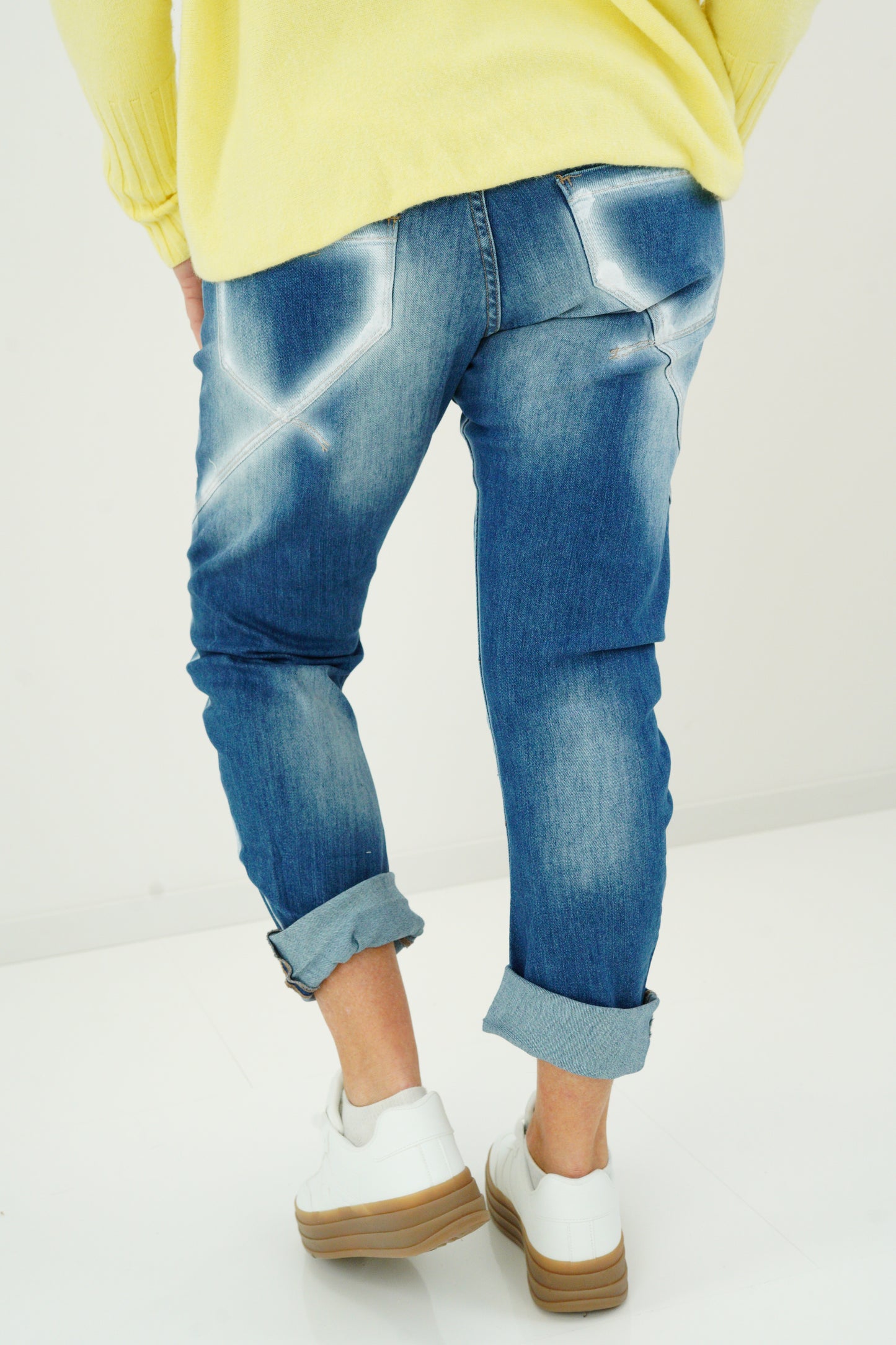 Jeans in Stonewashed mit Batik (S-XL)