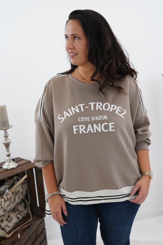 Sweatshirt in Taupe (42-46+)
