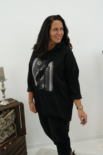 Sweatshirt in Schwarz (42-46)