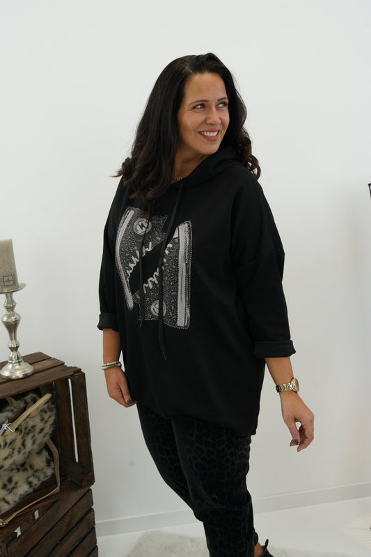 Sweatshirt in Schwarz (42-46)