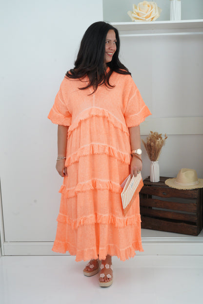 Kleid in Neon-Orange (40-44+)