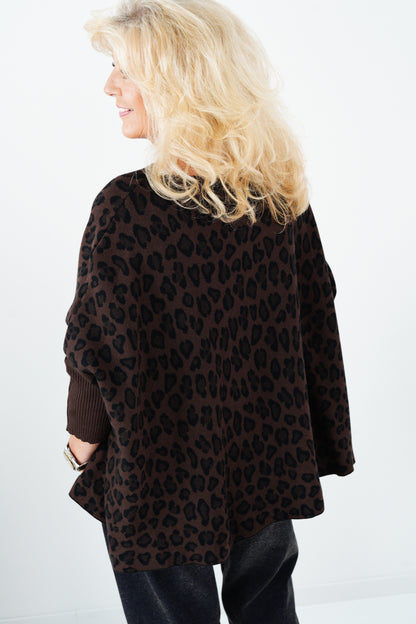 Pullover in Leo-Chocolate (42-48)