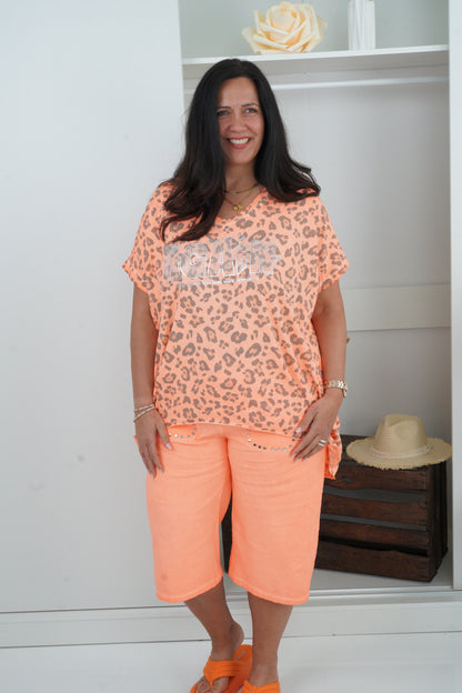T-Shirt in Leo-Neon-Orange (42-46+)