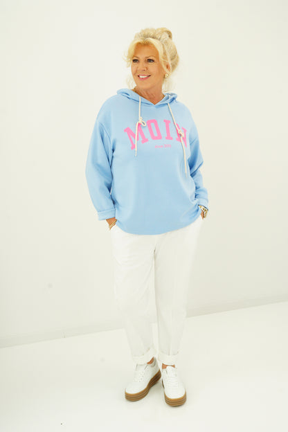 Sweatshirt in Himmelblau (38-42)