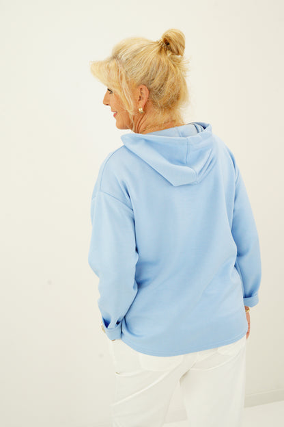Sweatshirt in Himmelblau (38-42)