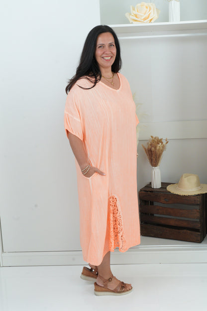 Kleid in Neon-Orange (42-46)