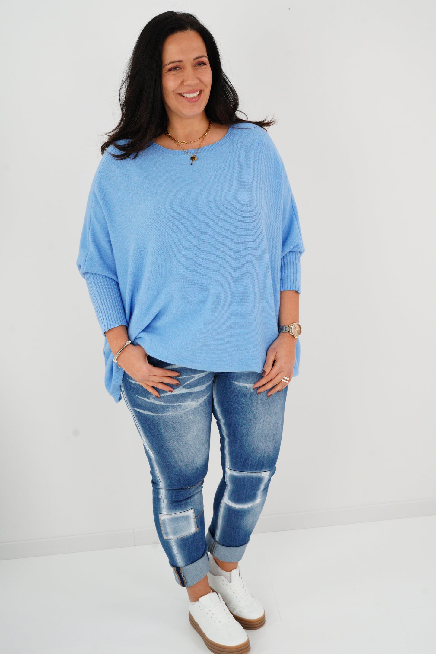 Jeans in Stonewashed mit Batik (S-XL)