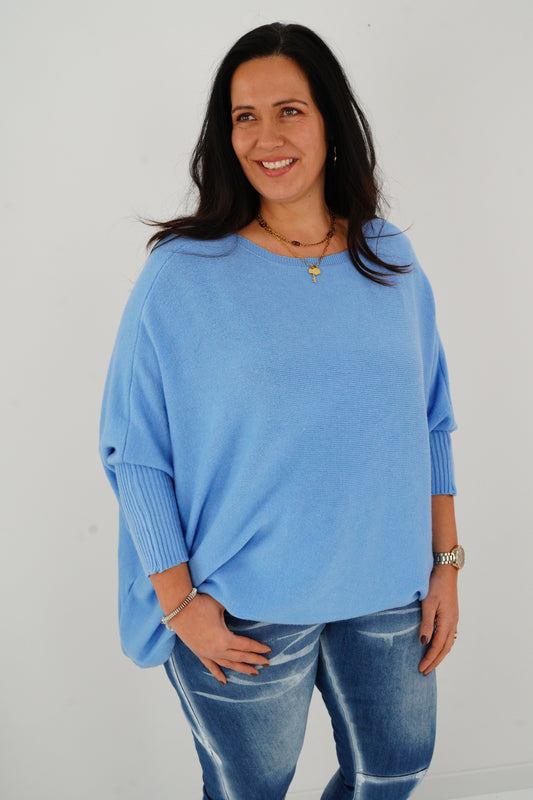 Pullover in Blau (36-48-Oversize)
