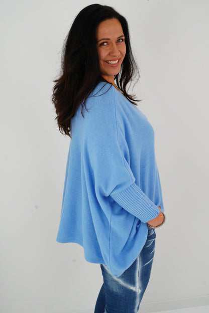 Pullover in Blau (36-48-Oversize)
