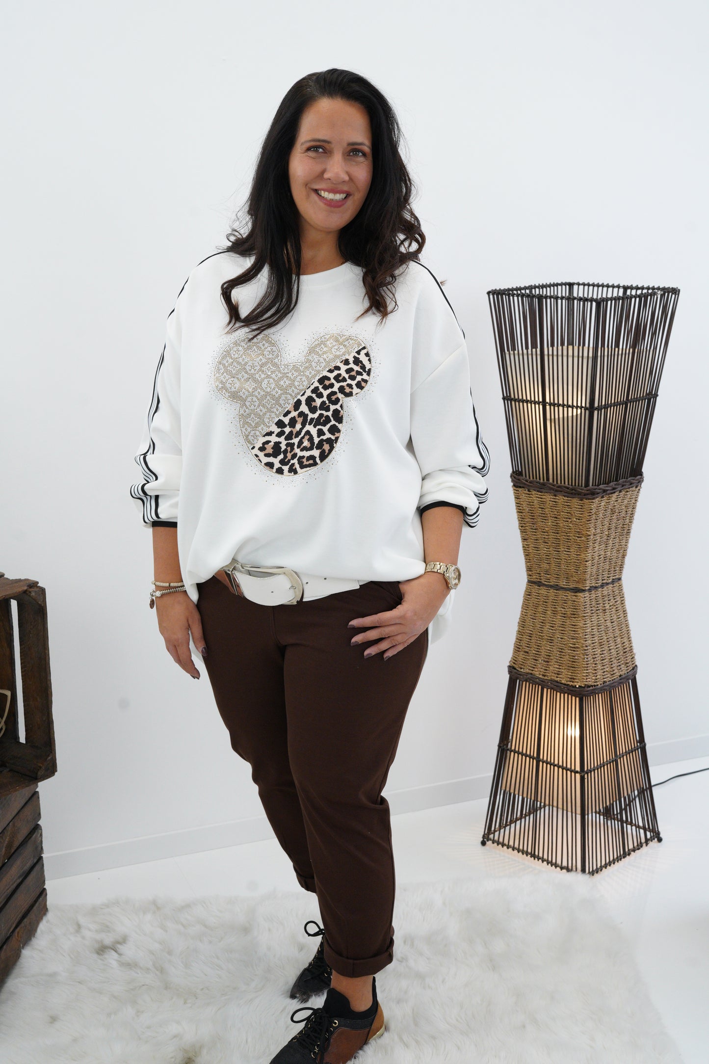 Sweatshirt in Weiß (42-46)