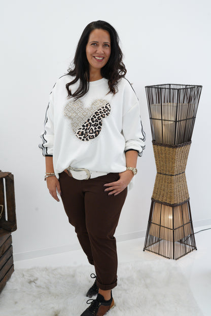 Sweatshirt in Weiß (42-46)