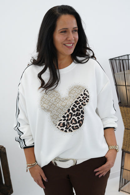 Sweatshirt in Weiß (42-46)