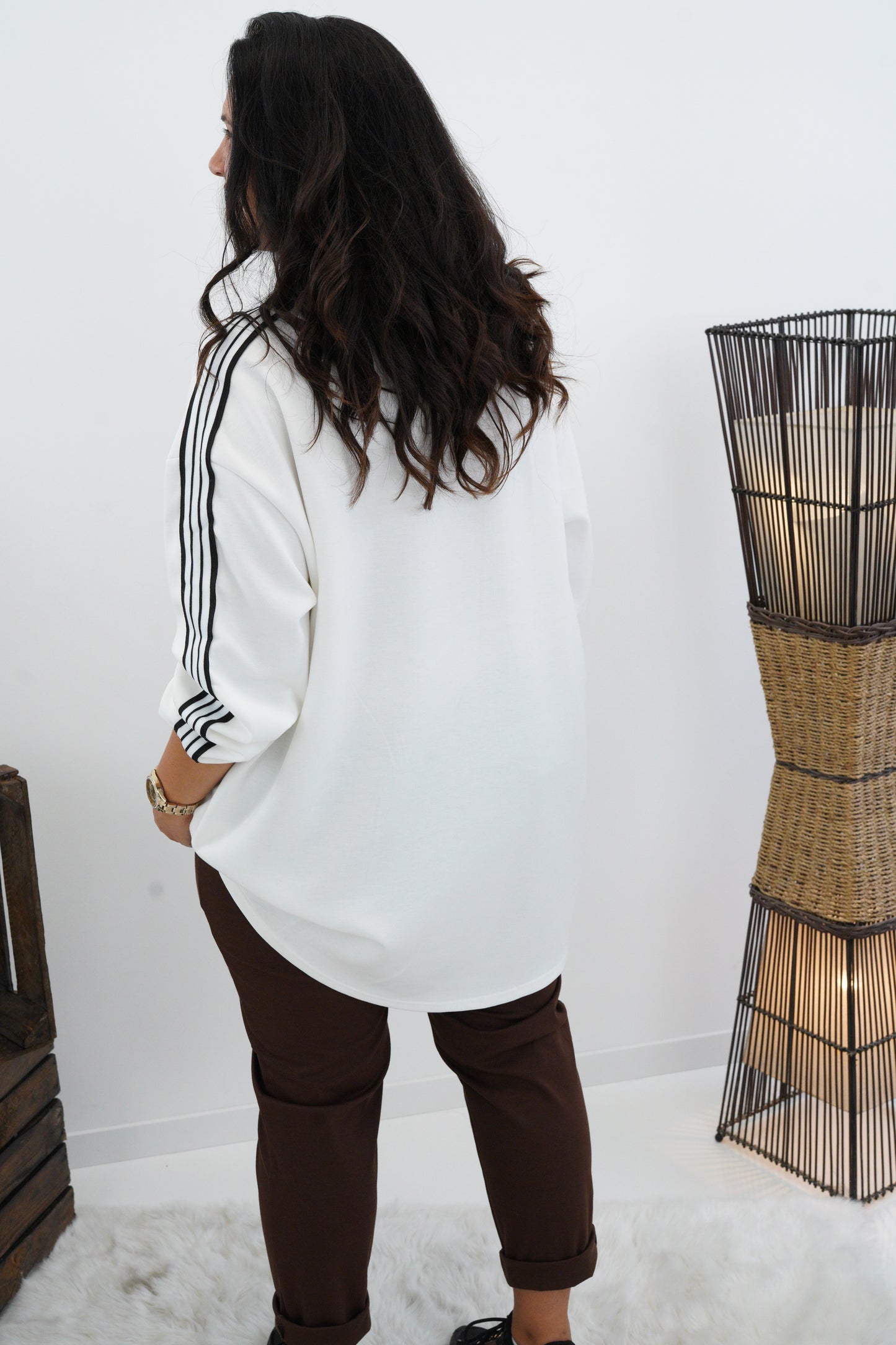 Sweatshirt in Weiß (42-46)