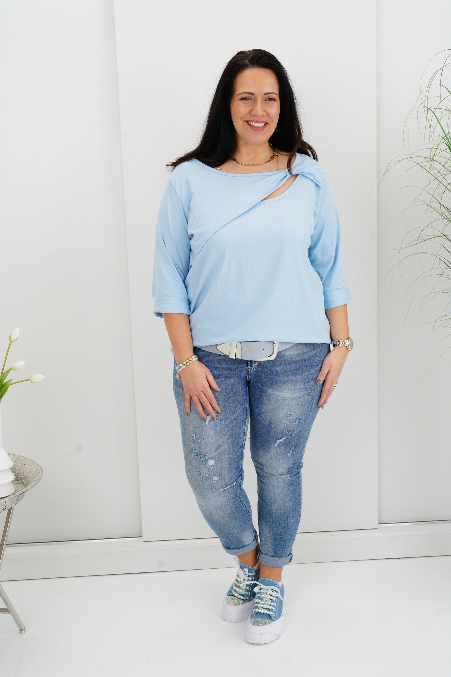 Shirt in Hellblau (42-44+)