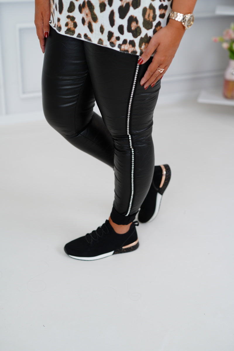 Lederimitat Joggpant "Ledi" (38-42+)