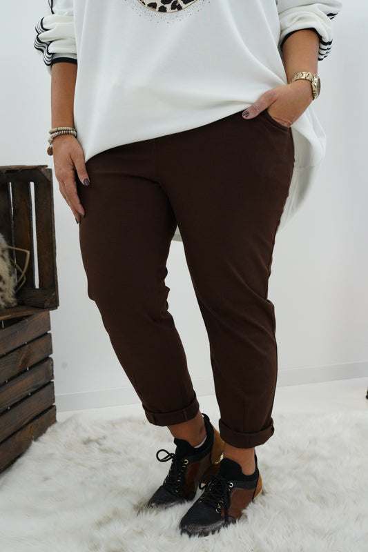 Joggpant in Schoko (42-46)
