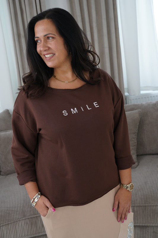 Sweatshirt in Schoko (38-44)