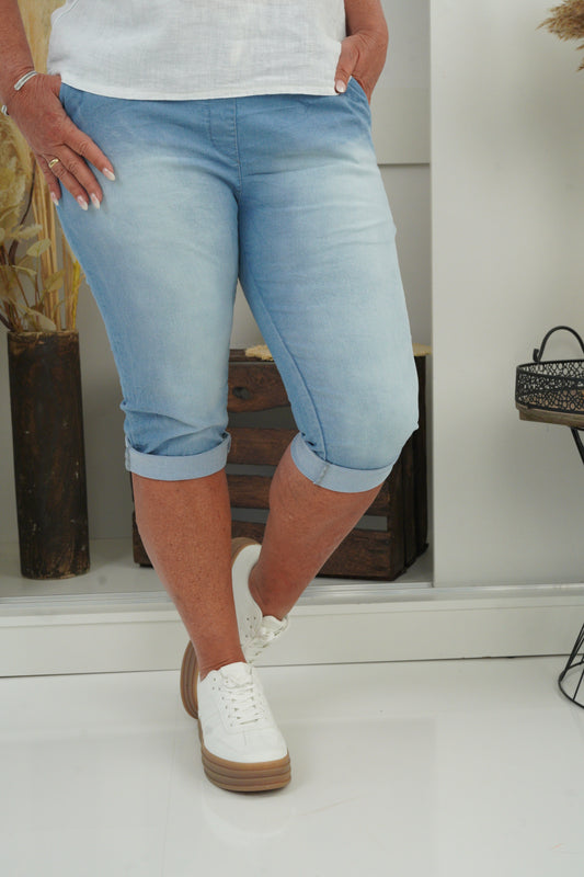 Jeans-Bermuda in Jeans-Blau (38-42)