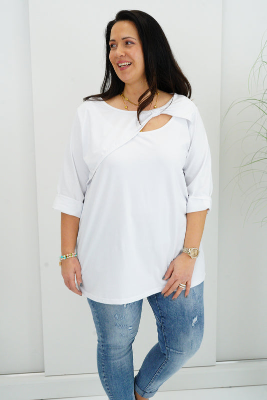 Shirt in Weiß (42-44+)