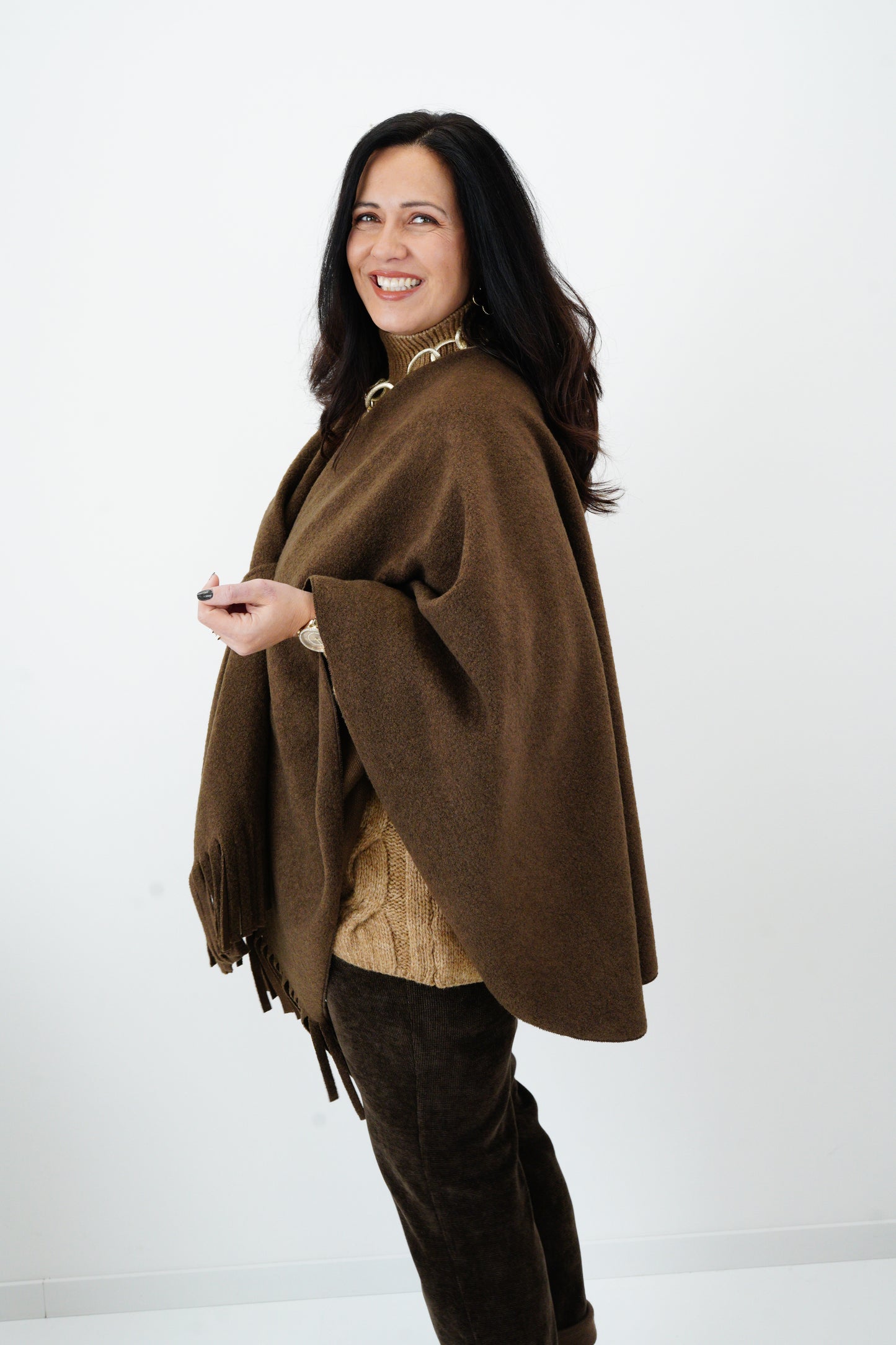 Poncho in Chocolate ( One-Size)