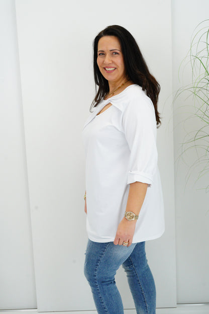 Shirt in Weiß (42-44+)