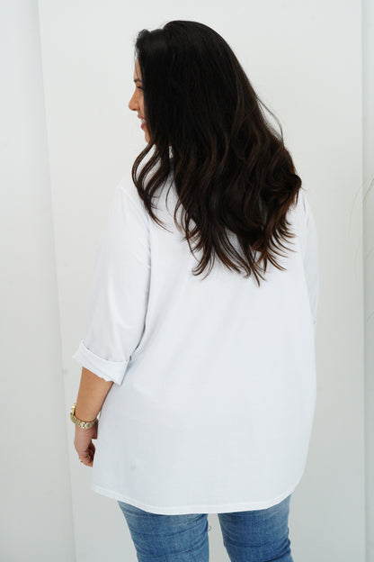 Shirt in Weiß (42-44+)