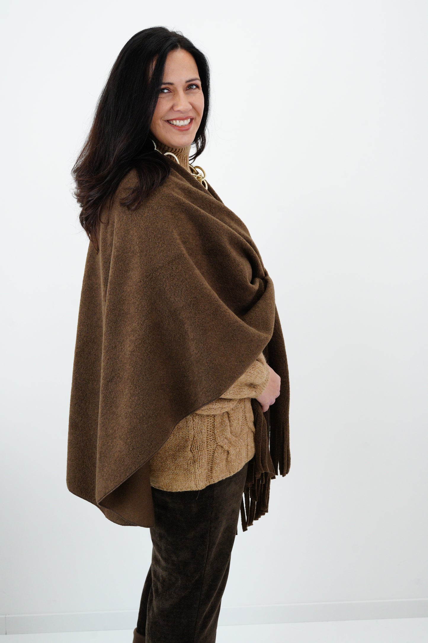 Poncho in Chocolate ( One-Size)