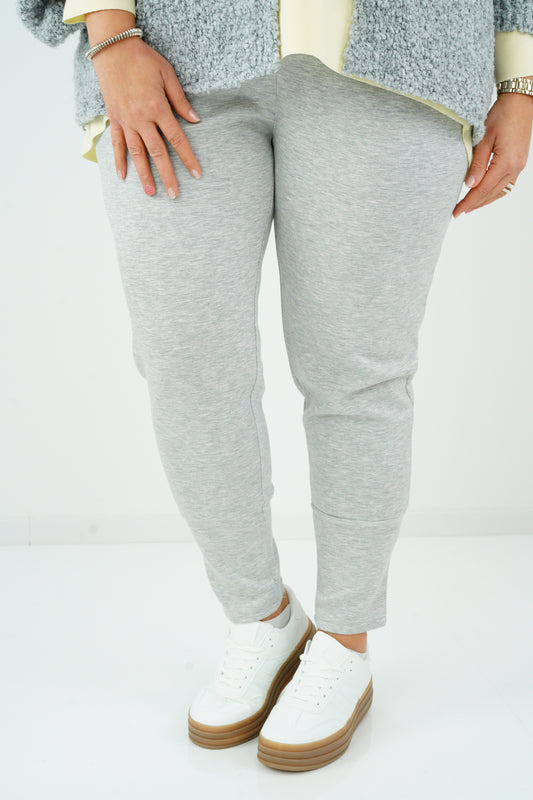 Joggpant in Hellgrau meliert (42+-46)