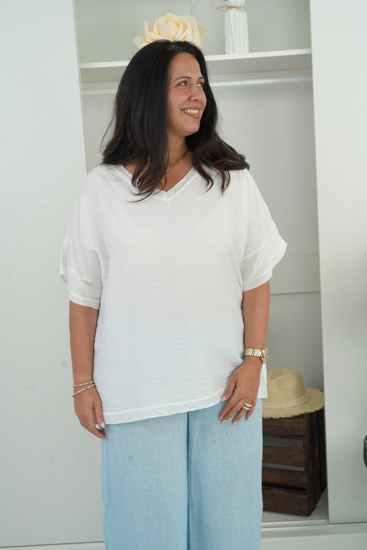 Blusenshirt in Weiß (42-46)