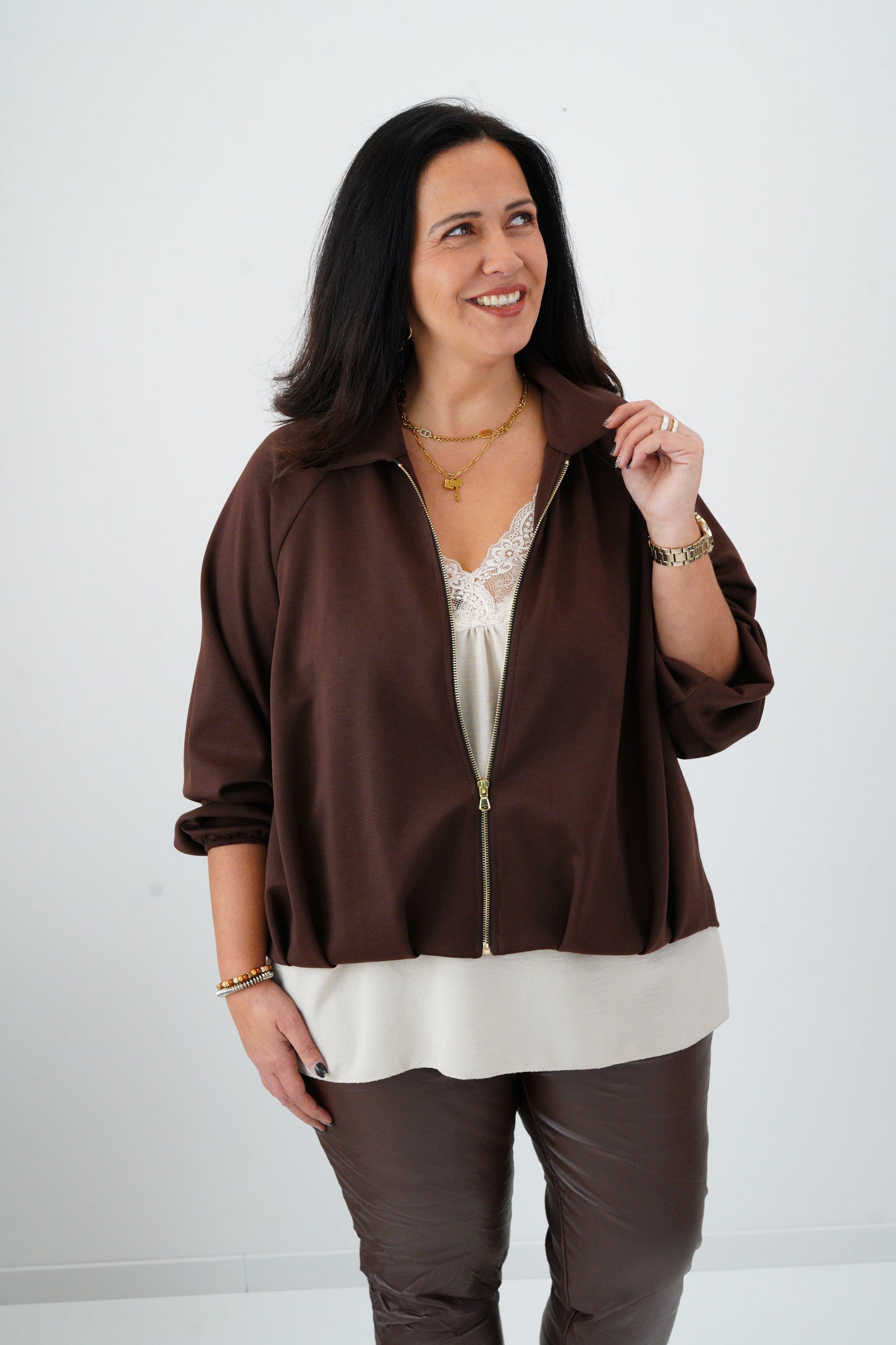 Blouson in Chocolate (40-44+)