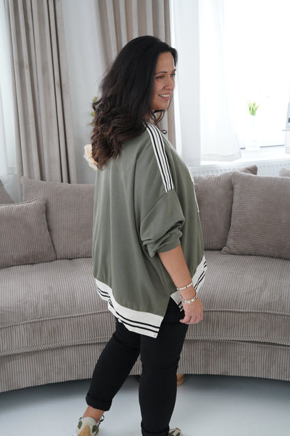 Sweatshirt in Khaki (Oversize)