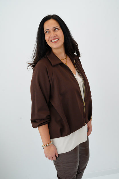 Blouson in Chocolate (40-44+)