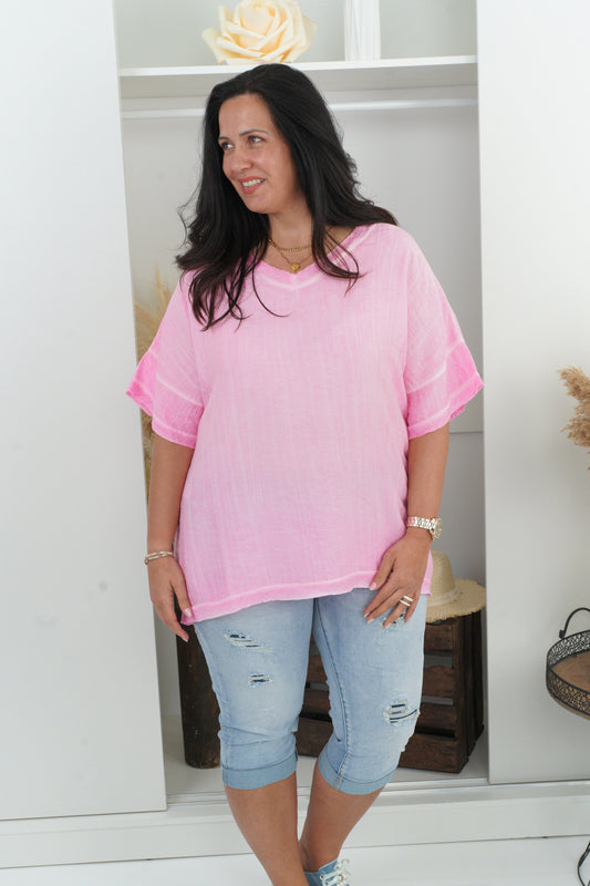 Blusenshirt in Candy-Pink (42-46)