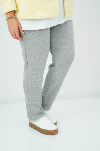 Joggpant in Hellgrau meliert (42+-46+)