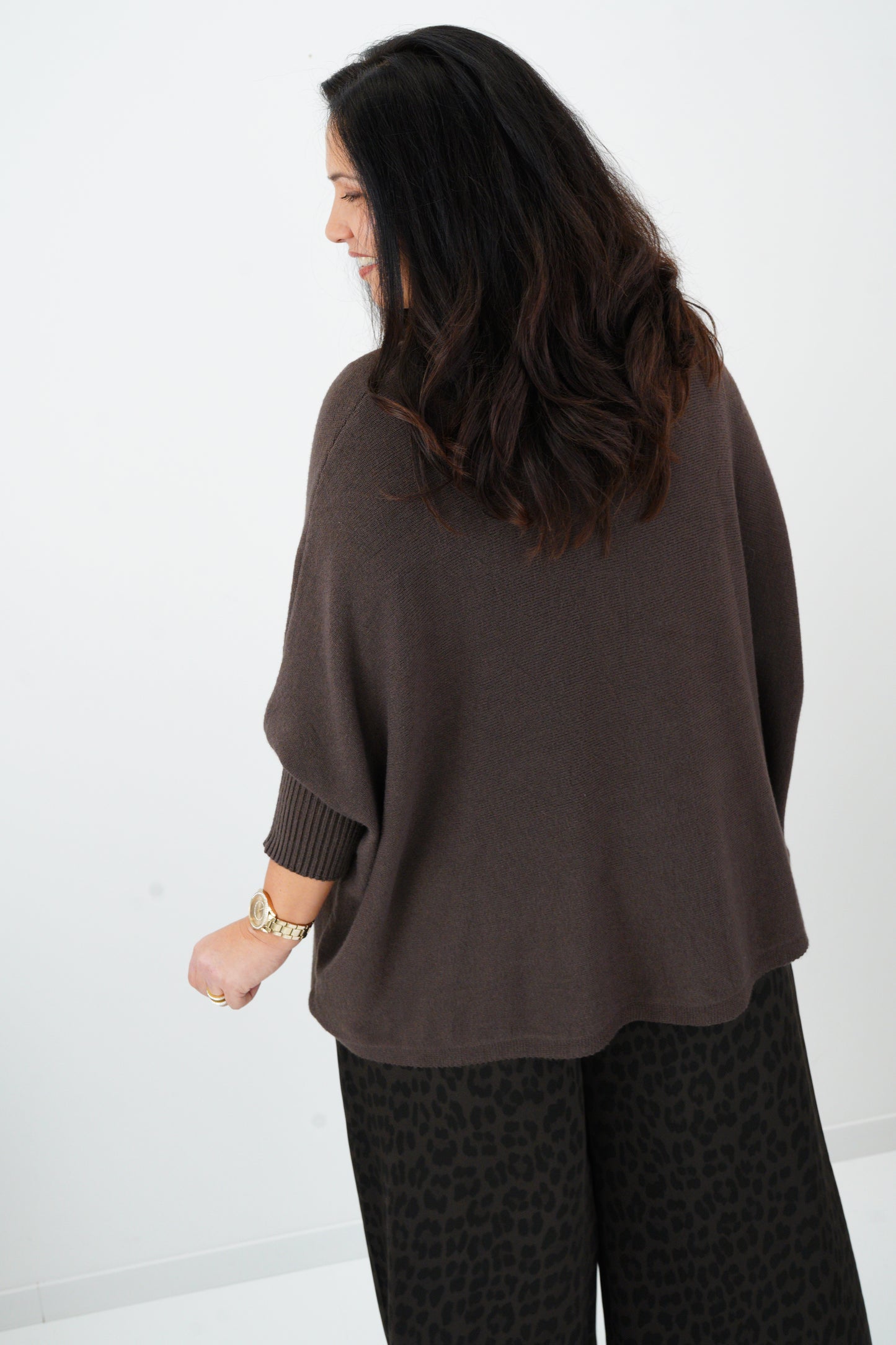 Pullover in Chocolate (42-48-Oversize)