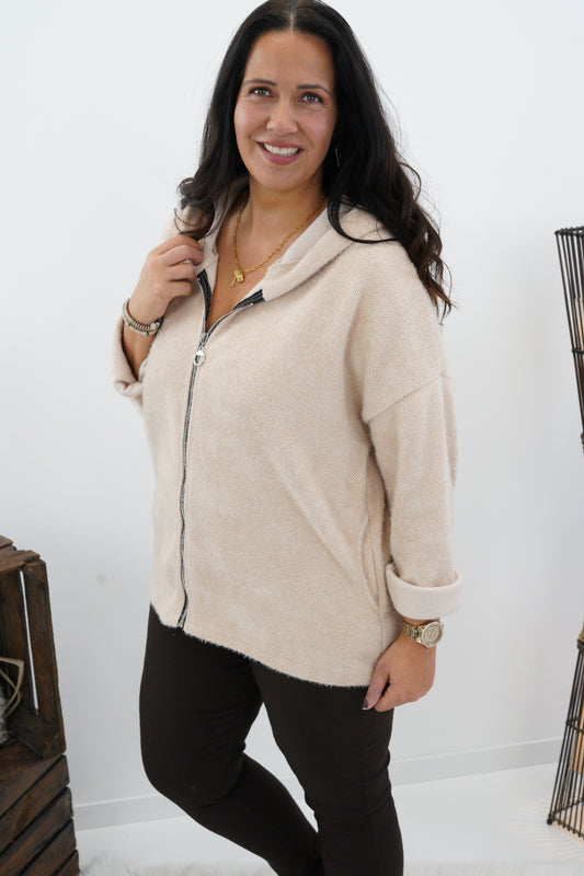 Strickjacke in Beige (40-44)